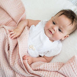 Lulujo Cozy Waffle Blanket For Babies | 100% Cotton Soft Comfort - My Little Thieves