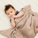 Lulujo Cozy Waffle Blanket For Babies | 100% Cotton Soft Comfort - My Little Thieves