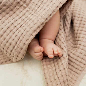 Lulujo Cozy Waffle Blanket For Babies | 100% Cotton Soft Comfort - My Little Thieves