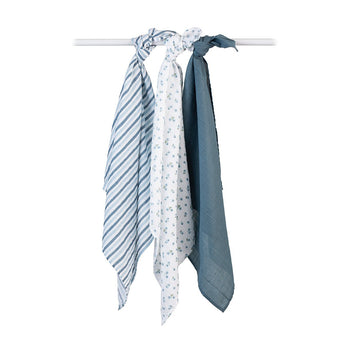 Lulujo Muslin Cloths 100% Cotton 3 Pack 70x70cm | Soft Baby Essentials - My Little Thieves