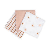 Lulujo Muslin Cloths 100% Cotton 3 Pack 70x70cm | Soft Baby Essentials - My Little Thieves