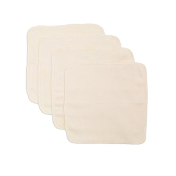 Lulujo Organic Cotton Face Cloths 4 Pack | Ultra Soft Baby Wash Cloths - My Little Thieves