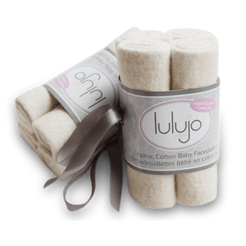 Lulujo Organic Cotton Face Cloths 4 Pack | Ultra Soft Baby Wash Cloths - My Little Thieves