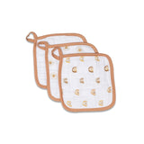 Lulujo Soft & Absorbent Wash Cloths 3 Pack | Fruit & Nature Designs - My Little Thieves