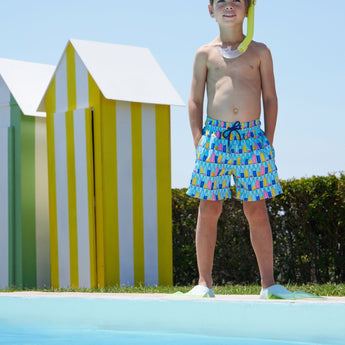 Marie Raxevsky Bottle Pop Boys Swim Shorts | Kids - My Little Thieves
