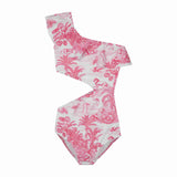 Marie Raxevsky Jungle Pink Girls One Shoulder Swimwear - My Little Thieves