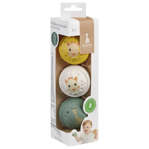 Sophie la girafe SLG Il Etait Une Fois 3 Musical Balls Sophie La Girafe HEARING Yellow Green White