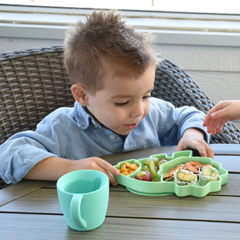 Melii Eco Friendly Divided Silicone Suction Plate For Kids | Self Feeding 6 M+ - My Little Thieves