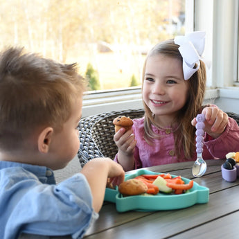 Melii Eco Friendly Divided Silicone Suction Plate For Kids | Self Feeding 6 M+ - My Little Thieves