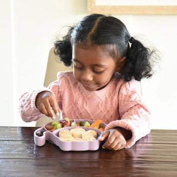 Melii Eco Friendly Divided Silicone Suction Plate For Kids | Self Feeding 6 M+ - My Little Thieves
