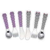 Melii Eco Friendly Kids Utensil Set 6 Piece | Bpa Free Self Feeding Gift 12 M+ - My Little Thieves