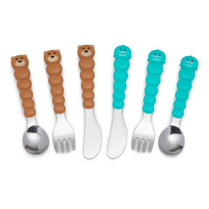 Melii Eco Friendly Kids Utensil Set 6 Piece | Bpa Free Self Feeding Gift 12 M+ - My Little Thieves
