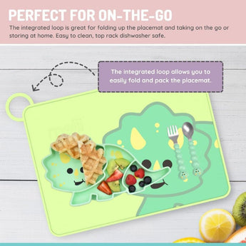 Melii Eco Friendly Silicone Kids Placemat | Non Slip Bpa Free Mealtime Mat - My Little Thieves