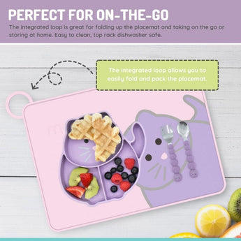 Melii Eco Friendly Silicone Kids Placemat | Non Slip Bpa Free Mealtime Mat - My Little Thieves