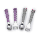 Melii Kids Spoons & Forks Set 4 Piece | Eco Friendly Self Feeding Cutlery - My Little Thieves
