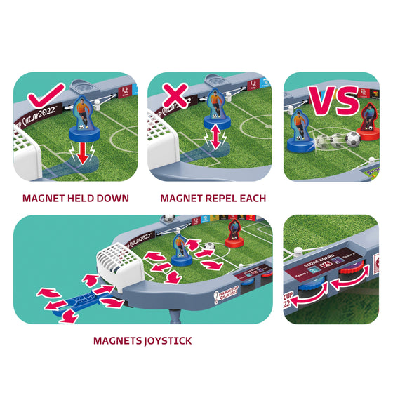 Mini Family Magnetic Football Game | Tabletop Football Soccer Set for Indoor Game Room | Desktop Sport Board Game for Adults Kids & Family - My Little Thieves