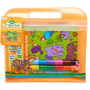 Mini Traveler Coloring & Activity Kit - Jungle Friends - My Little Thieves