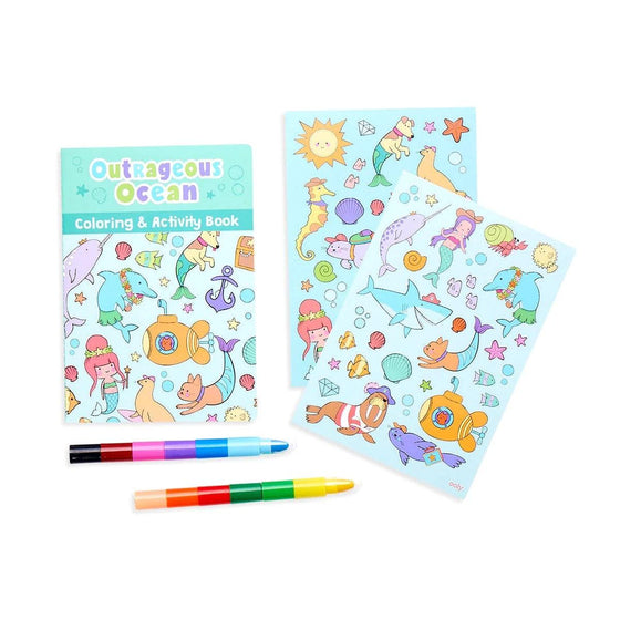 Mini Traveler Coloring & Activity Kit - Outrageous Ocean - My Little Thieves