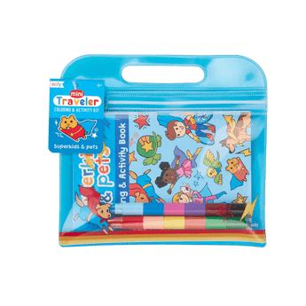 Mini Traveler Coloring & Activity Kit - Superkids & Pets - My Little Thieves