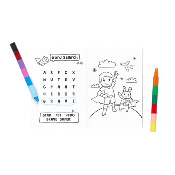 Mini Traveler Coloring & Activity Kit - Superkids & Pets - My Little Thieves