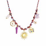Multicolor Braided Charm Necklace Good Luck | Kids Jewelry - My Little Thieves