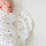 Muslin Swaddle - Bees - My Little Thieves