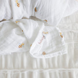 Muslin Swaddle - Bees - My Little Thieves