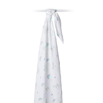 Muslin Swaddle - Rainbows & Unicorns - My Little Thieves