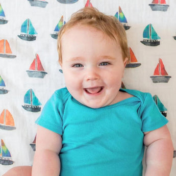 Muslin Swaddle - Sailboats - My Little Thieves