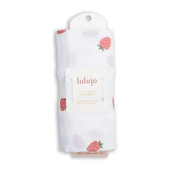 Muslin Swaddle - Strawberries - My Little Thieves