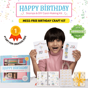 My Little Thieves Birthday Stamps Card Making Kit | Kids - My Little Thieves