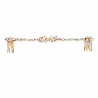 My Little Thieves Crystal Leaf Double Comb Gold | Kids Accessory - My Little Thieves