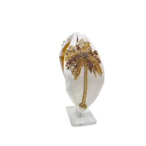My Little Thieves Golden Palm Tree Padded Headband Ivory - My Little Thieves