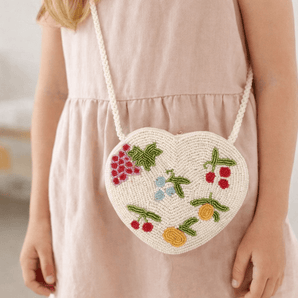 My Little Thieves Heart White Beaded Bag | Girls Fashion Accessory - My Little Thieves