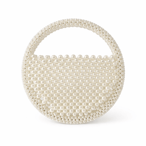 My Little Thieves Pearl Beaded Mini Tote Bag Ivory | Kids - My Little Thieves