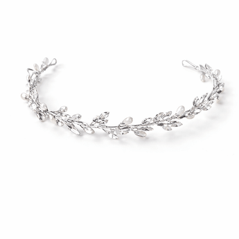 My Little Thieves Pearl Crystal Headband Silver | Kids Hair Accessory - My Little Thieves