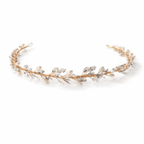 My Little Thieves Pearl Leaf Tiara Headband Gold | Kids Princess - My Little Thieves