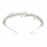 My Little Thieves Pearl Leaf Tiara Headband Silver | Kids Princess - My Little Thieves