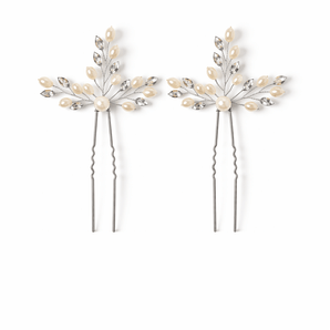 My Little Thieves Pearl Silver Hair Pin Set | Special Occasion - My Little Thieves
