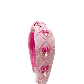 My Little Thieves Pink Bow Pearl Girls Headband | Kids - My Little Thieves