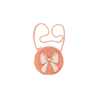 My Little Thieves Pink White Round Beaded Bag | Girls Fashion Accessory - My Little Thieves