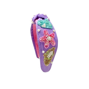 My Little Thieves Purple Under The Sea Beaded Headband - My Little Thieves