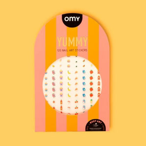 Omy Kids' Nail Art Stickers with Fun Flower and Yummy Designs