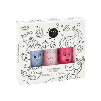 Nailmatic Trio Kids Non Toxic Nail Polish Set | 3 Pack Gift For Girls - My Little Thieves