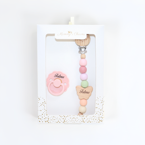 Mommy's Charms Personalized Butterfly Pacifier Clip & Set