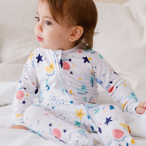 Nohm Amara Smart Baby Pyjama | Moon & Stars Lullaby Inspired Design - My Little Thieves
