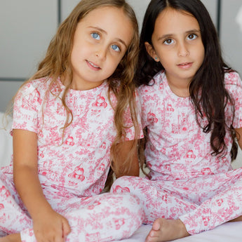 Nohm Amira Girls Short Sleeve Bamboo Pyjama Set | Princess Sleepwear - My Little Thieves