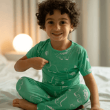Nohm Dino Short Sleeve Pyjama | Kids Sleepwear - My Little Thieves