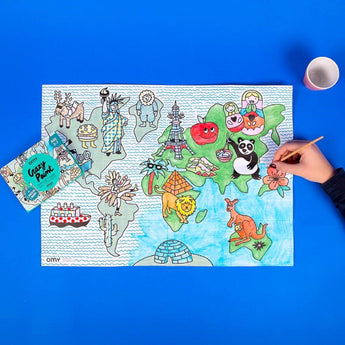 Omy Crazy Paint Kawaii & Atlas Ready To Paint Posters For Kids | Activity Books - My Little Thieves