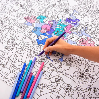 Omy Eco Friendly Kids' Colouring Posters | Fun Animal & Jungle Designs - My Little Thieves